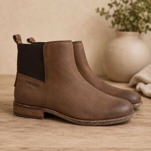 NWOT JOSEF SEIBEL SIENNA 08 BROWN LEATHER ANKLE BOOT WOMEN'S Size 10.5 (41)